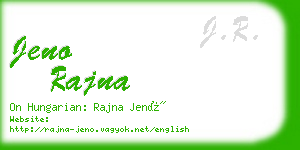 jeno rajna business card